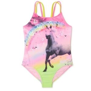 /WONDER Nation Girls Unicorn One Piece Swimming Suit - XL (14-16) Plus
